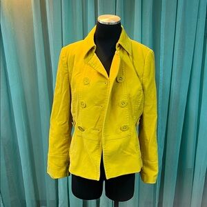 LOFT Vibrant Yellow Pea Coat